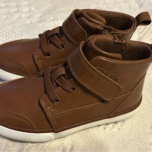 Wonder Nation Boys Size 9 Brown Kids High-Top Sneakers